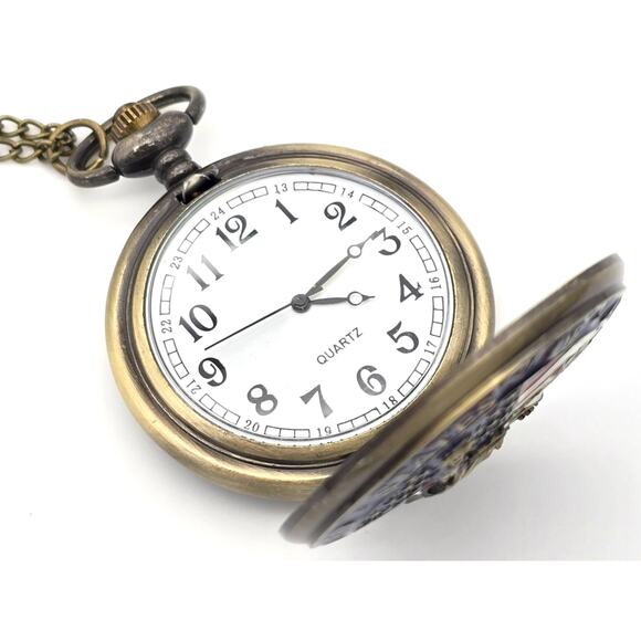 Statue of Liberty Pocket Watch - Patriotic USA Gift, Vintage American Keepsake - Picture 3 of 10